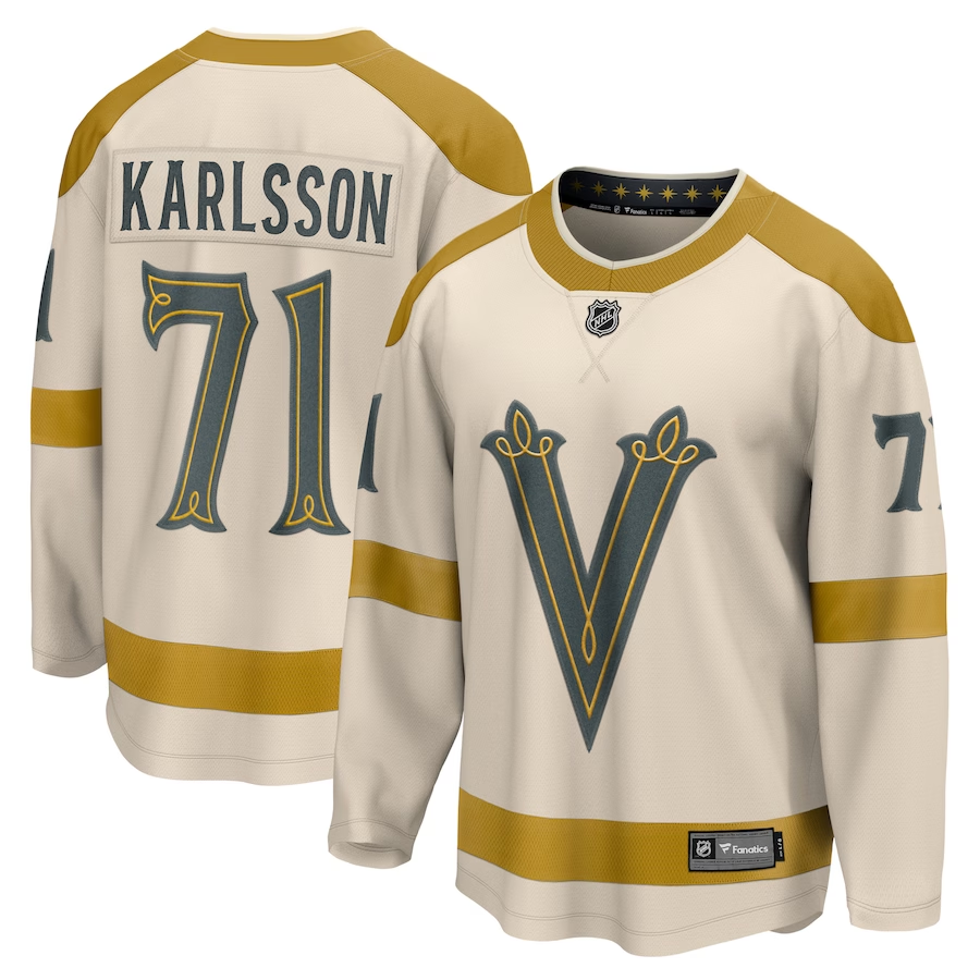 Men's Vegas Golden Knights William Karlsson #71 Cream 2024 NHL Winter Classic Breakaway Jersey